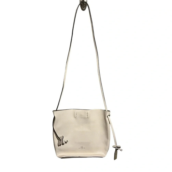 Vintage Coach (58661) Derby Chalk Pebbled Leather Crossbody Bag Handbag w Daisy - Picture 1 of 12